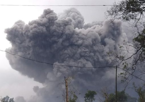 Semeru Volcano On Indonesia’s Java Island Spews Hot Clouds