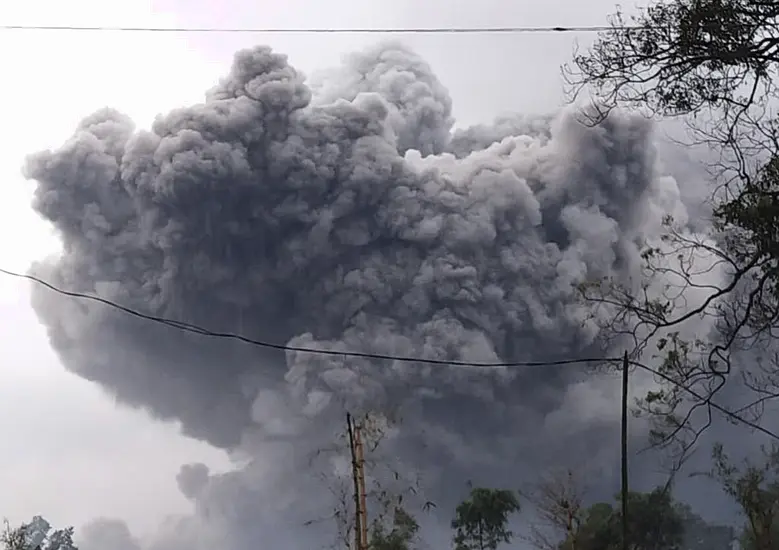 Semeru Volcano On Indonesia’s Java Island Spews Hot Clouds