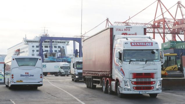Toilet And Shower Facilities Set Up At Dublin Port As Lorry Drivers Face Delays