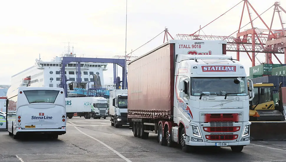 Toilet And Shower Facilities Set Up At Dublin Port As Lorry Drivers Face Delays