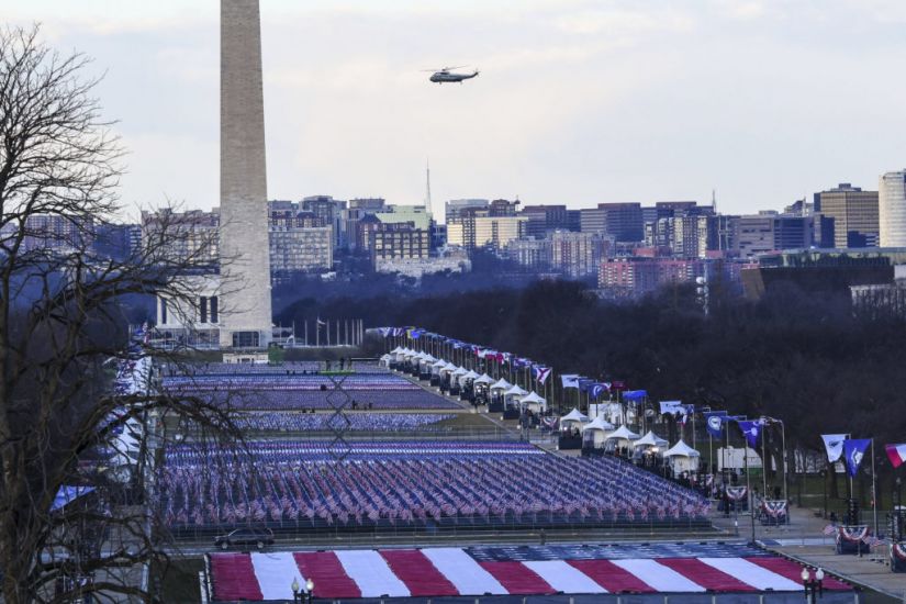 In Pictures: Stage Set For Biden Inauguration As Trump Departs