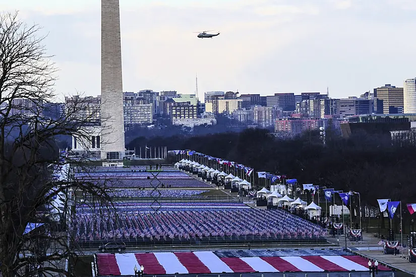 In Pictures: Stage Set For Biden Inauguration As Trump Departs