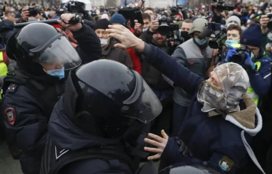 In Pictures: Fury In Cities Across Russia Over Opposition Leader’s Arrest