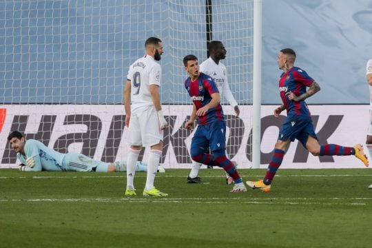 Real Madrid’s Title Hopes Suffer Further Blow With Shock Home Defeat To Levante