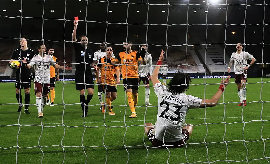 David Luiz And Bernd Leno Sent Off As Nine-Man Arsenal Self-Destruct At Wolves