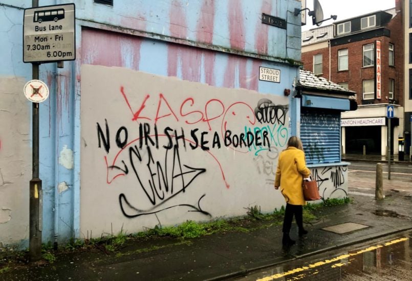 Two Arrested On Suspicion Of Painting 'No To Irish Sea Border' Graffiti In Ni