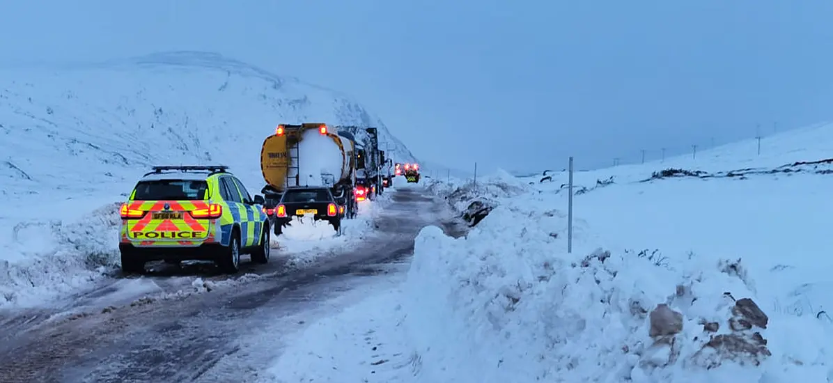 Drivers Rescued From Vehicles Stranded In Two-Metre Snow Drifts In Uk