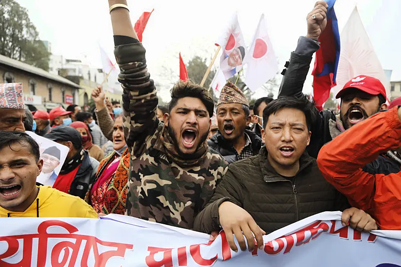 Tens Of Thousands Rally In Support Of Nepal’s Embattled Pm