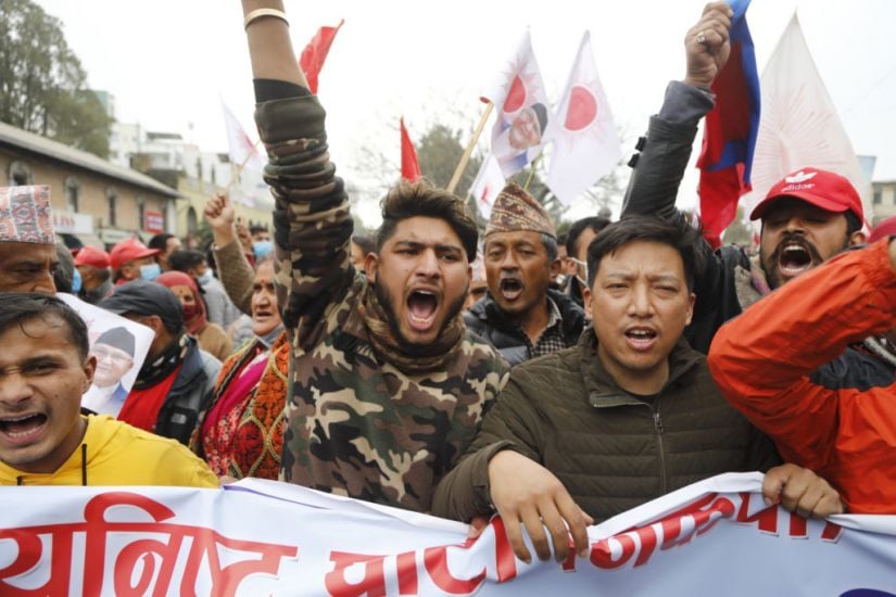 Tens Of Thousands Rally In Support Of Nepal’s Embattled Pm