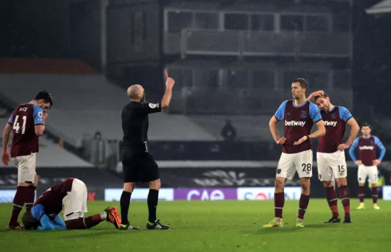 Tomas Soucek Sees Red As West Ham Frustrated In Goalless Draw At Fulham