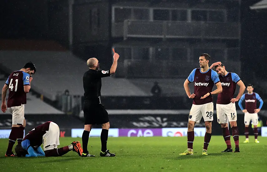 Tomas Soucek Sees Red As West Ham Frustrated In Goalless Draw At Fulham