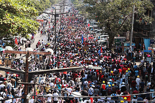 Internet Access Restored As Myanmar Coup Protests Grow