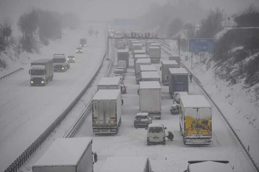 Snow And Ice Disrupt Transport Across Europe