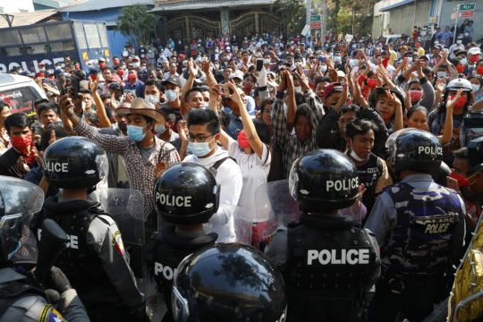 Tension High As Mass Protests In Myanmar Enter Second Week