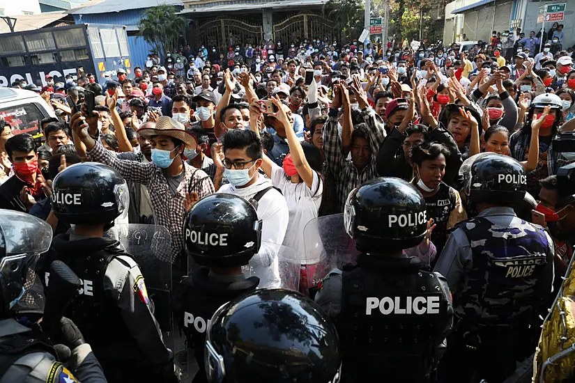 Tension High As Mass Protests In Myanmar Enter Second Week