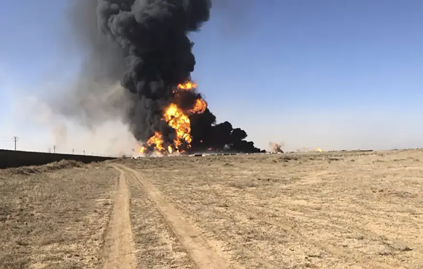 Fuel Tanker Blast At Afghan-Iran Border Causes Massive Fire