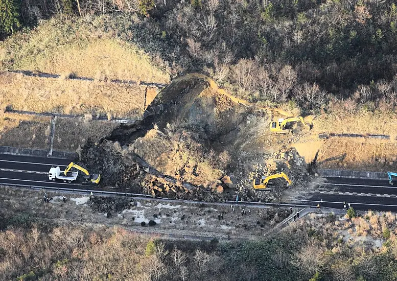 Powerful Japan Quake Sets Off Landslide, Minor Injuries