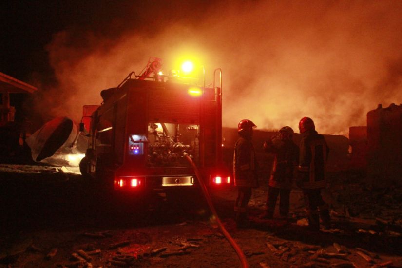 Firefighters Battle Huge Blaze At Afghanistan-Iran Border