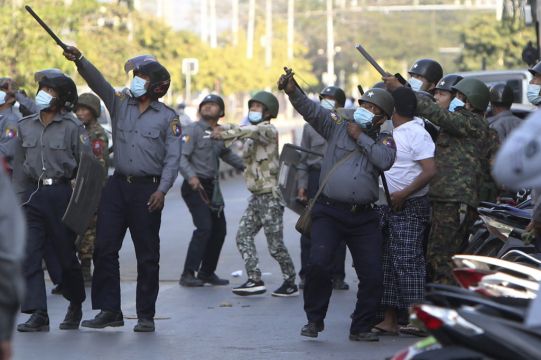 Myanmar Security Forces Crack Down On Anti-Coup Protesters