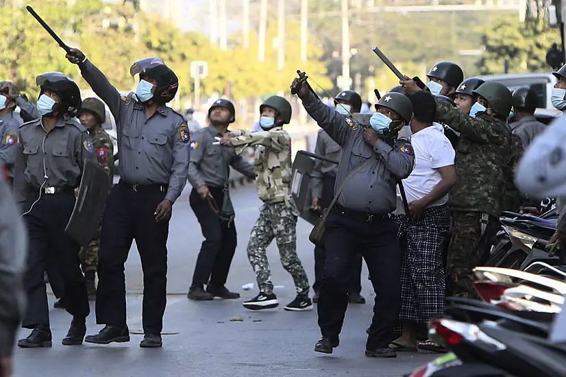 Myanmar Security Forces Crack Down On Anti-Coup Protesters