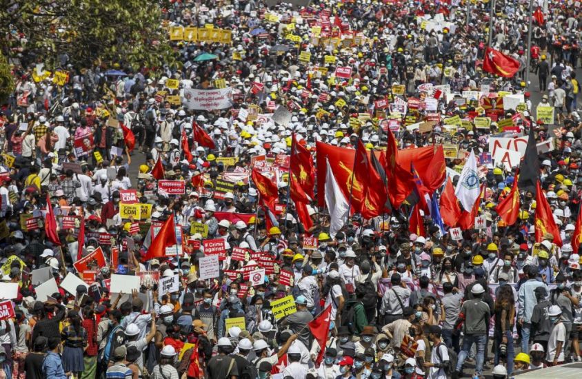 Troops Deployed To Major City As Myanmar Demonstrations Continue