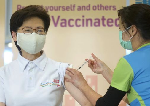 Hong Kong Leader Receives Covid-19 Vaccine