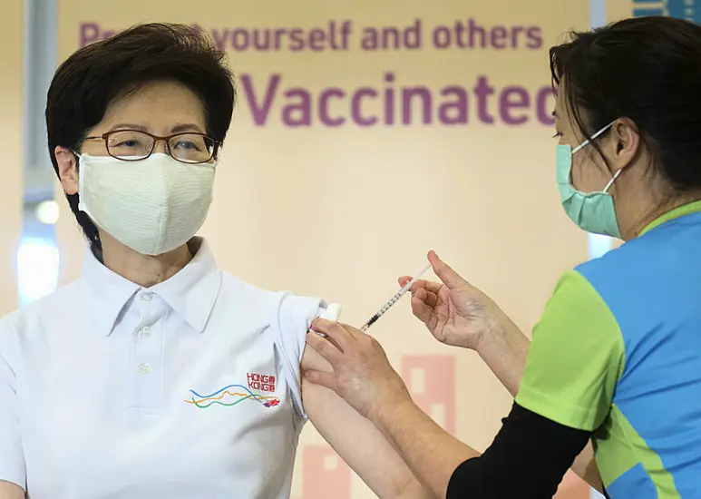 Hong Kong Leader Receives Covid-19 Vaccine