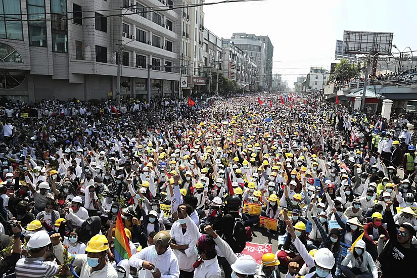 Protests Swell Across Myanmar In Defiance Of Junta Threat