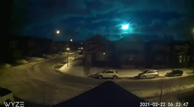 Doorbell Cameras Capture Bright Fireball Lighting Up Sky Over Canada