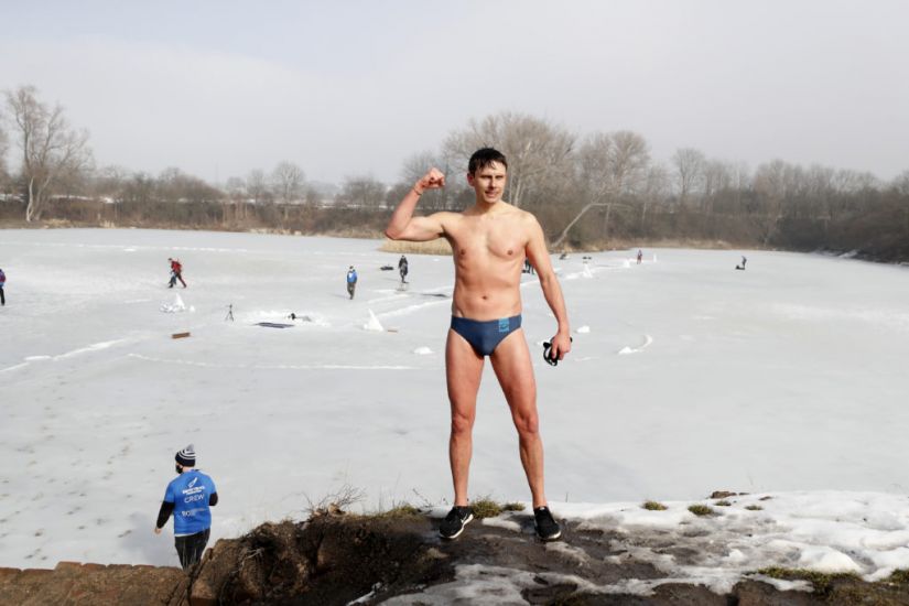Czech Freediver Sets Record Distance Swimming Under Ice