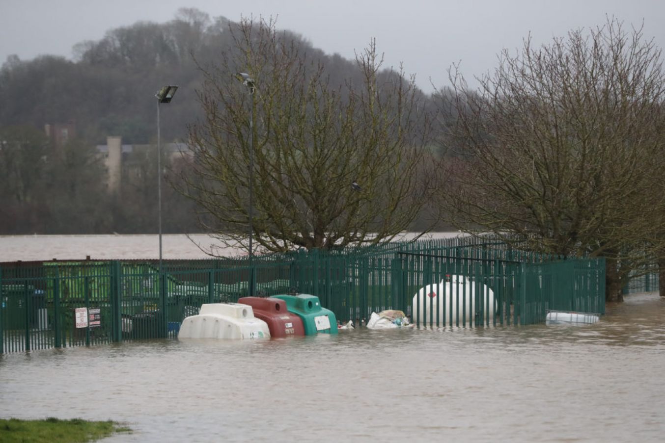 Flood Water Covers Mallow Racecourse. Photo: Niall Carson Pa