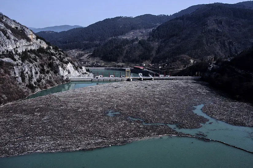 Rubbish Fills Bosnia River Faster Than Workers Can Pull It Out