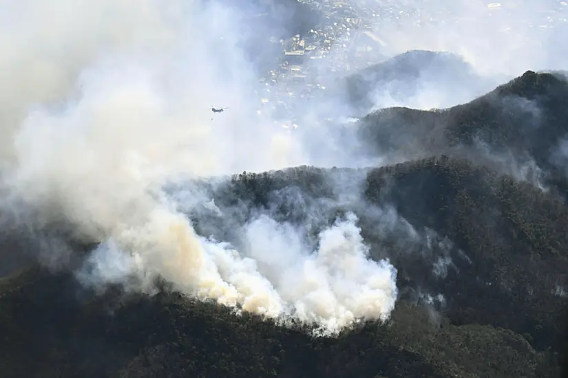 Firefighters Battle Forest Blazes In Japan