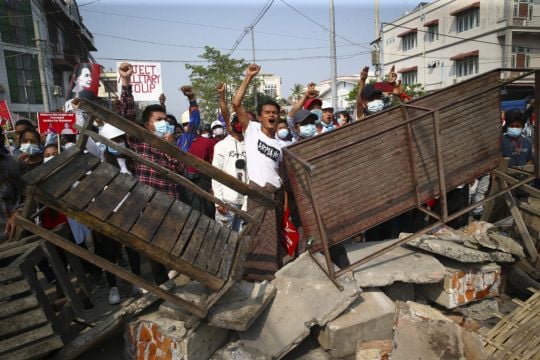 Police In Myanmar Intensify Use Of Force At Anti-Coup Protests