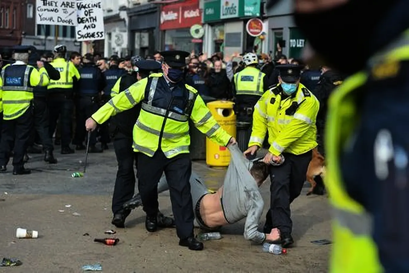 Anti-Lockdown Protests In Dublin