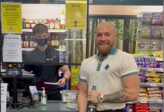 Conor Mcgregor Buys His Whiskey Without Wearing Mask In Kildare Store