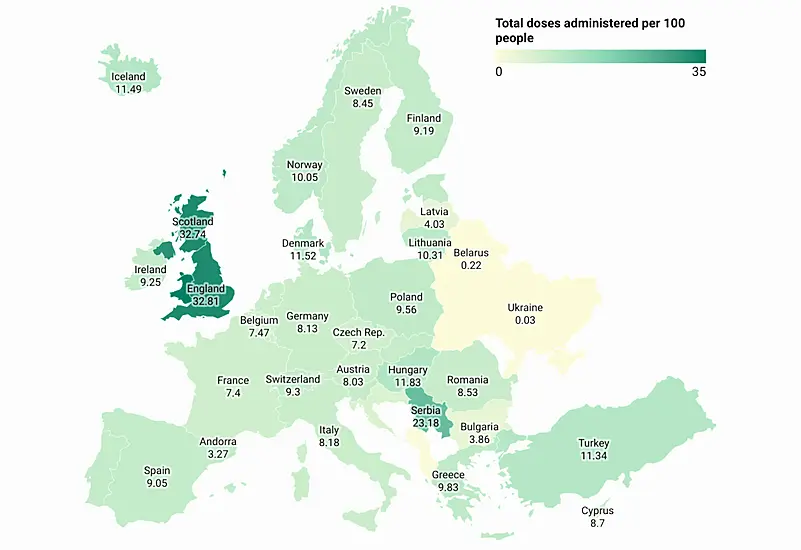 Covid Vaccine Tracker: How The Irish Rollout Compares To The Rest Of The World