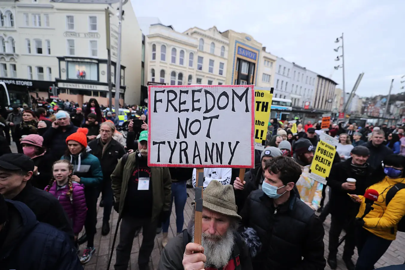 Crowds Have Gathered In Cork City Centre Amid A Large Garda Presence. Photo: Pa Images.