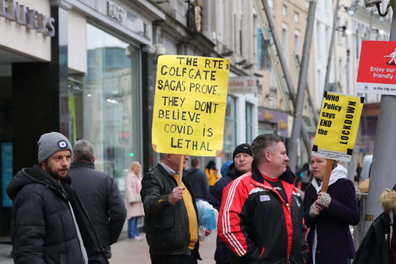Crowds Have Gathered In Cork City Centre Amid A Large Garda Presence. Photo: Pa Images.