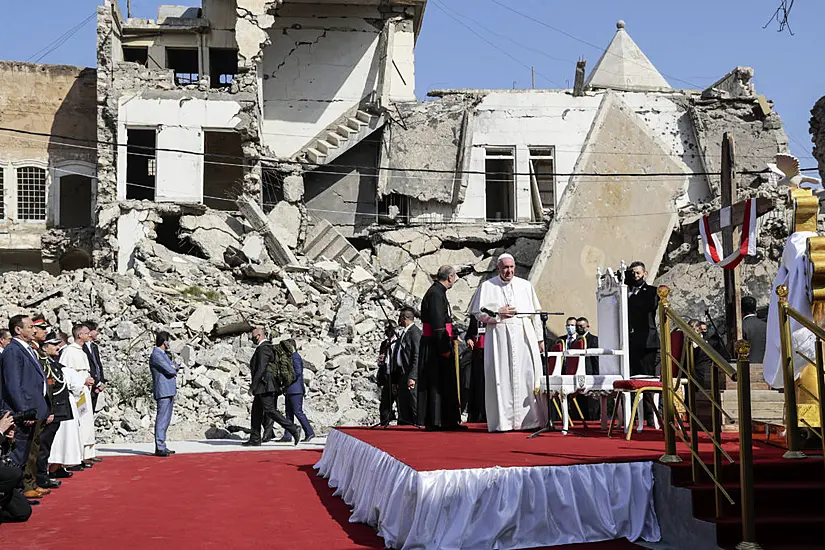 Pope Calls For Peace From Ruins Of Iraq’s War-Battered Mosul