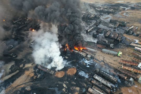 Huge Blaze After Oil Facility Strike In Syria