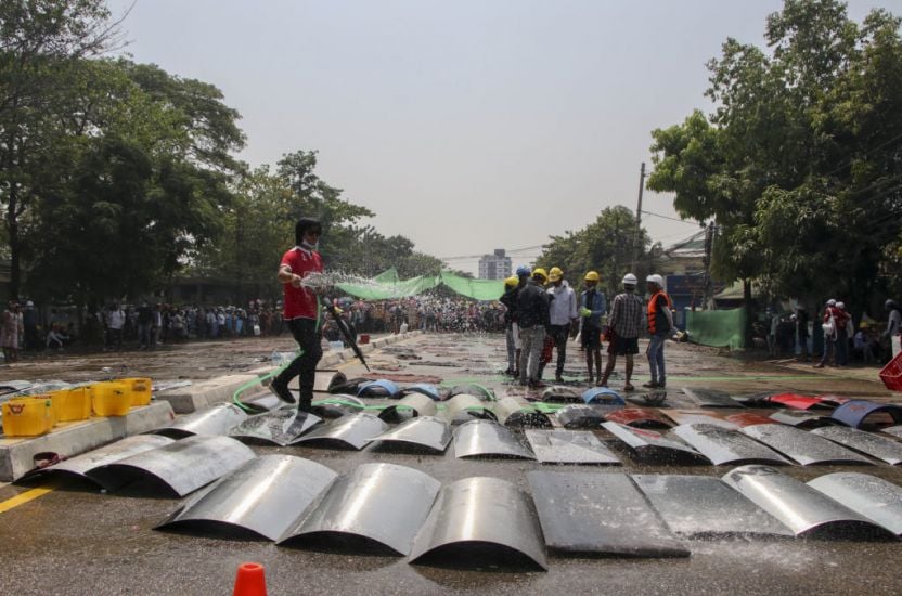 Protesters Continue To Defy Security Forces In Myanmar