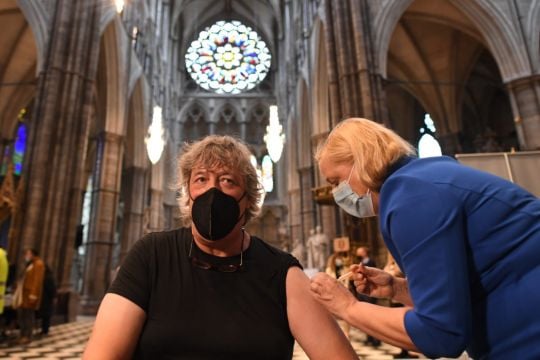 Stephen Fry Hails ‘Wonderful Moment’ As He Is Vaccinated In Westminster Abbey