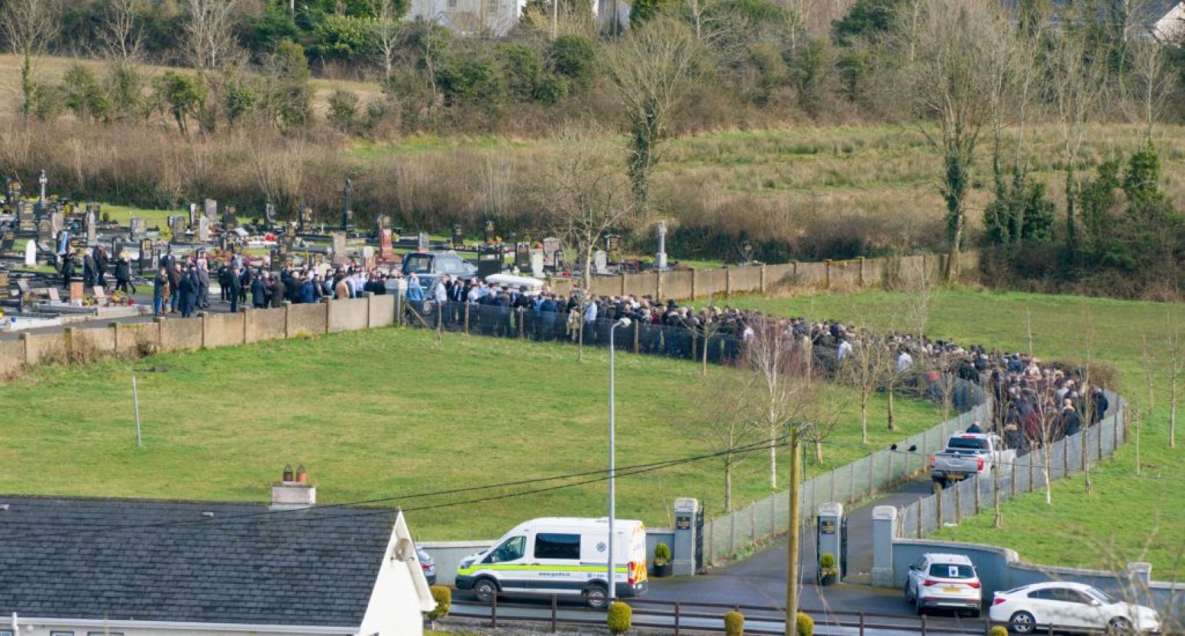 300 Mourners Gathered At St Mary's Cemetery In Carrick-On-Shannon.