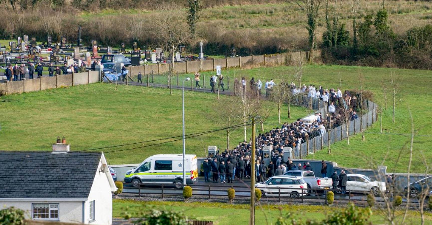 300 Mourners Gathered At St Mary's Cemetery In Carrick-On-Shannon.