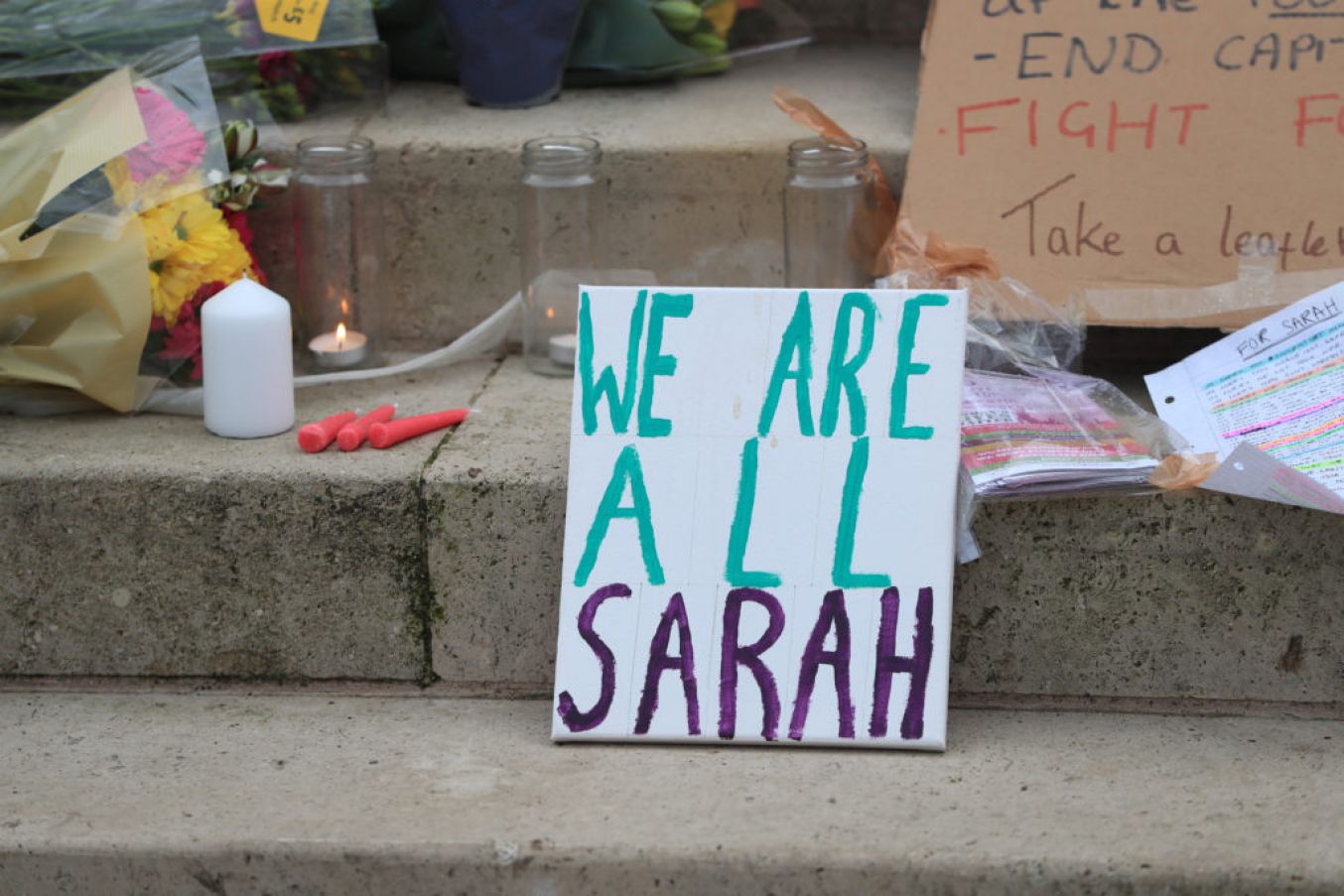 Message On The Steps Of The Parkinson Building At The University Of Leeds In West Yorkshire. Photo: Pa Images.