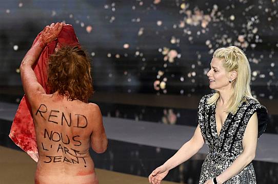 Actress Strips On Stage In Rallying Cry For Culture At Cesar Awards