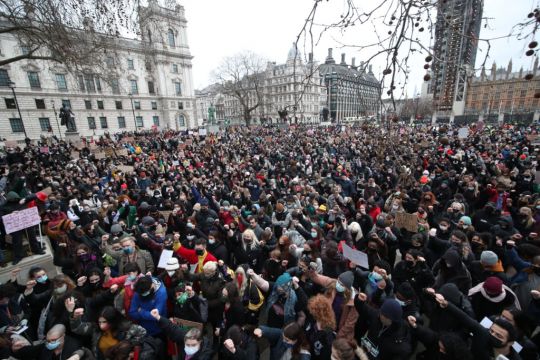 Hundreds Chant ‘Shame On You’ As Police Stand By In London
