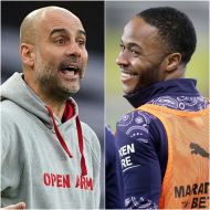 Pep Guardiola Rubbishes Rumours Of Raheem Sterling Row