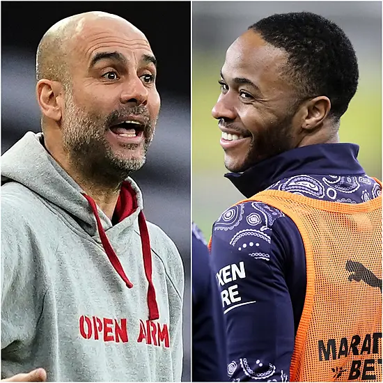 Pep Guardiola Rubbishes Rumours Of Raheem Sterling Row